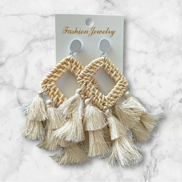 Jewelry - Bohemia Tassel Earrings Statement Handmade Dangle NWOT